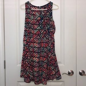 Multi color patterned dress